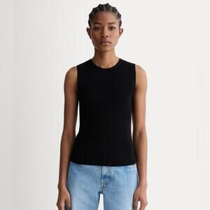 Everlane Merino Wool Tank Top Black XS Sleeveless Knit